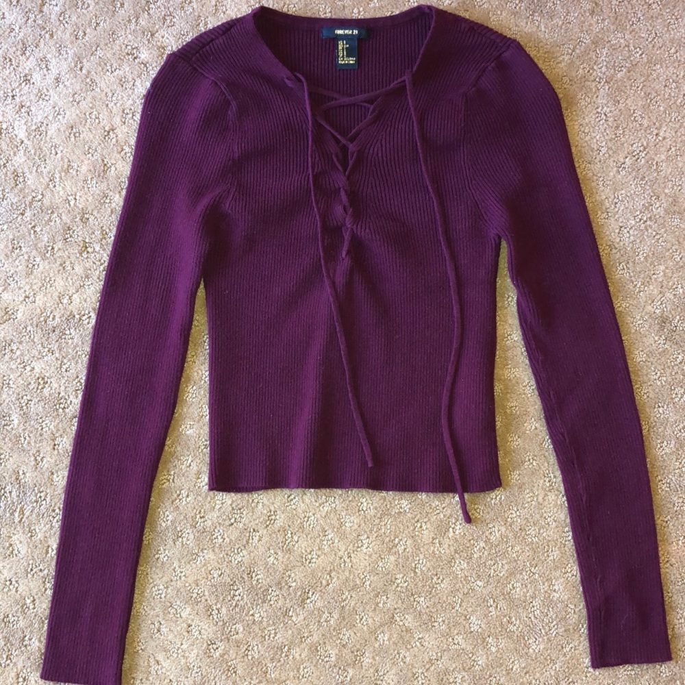Purple long sleeve top
